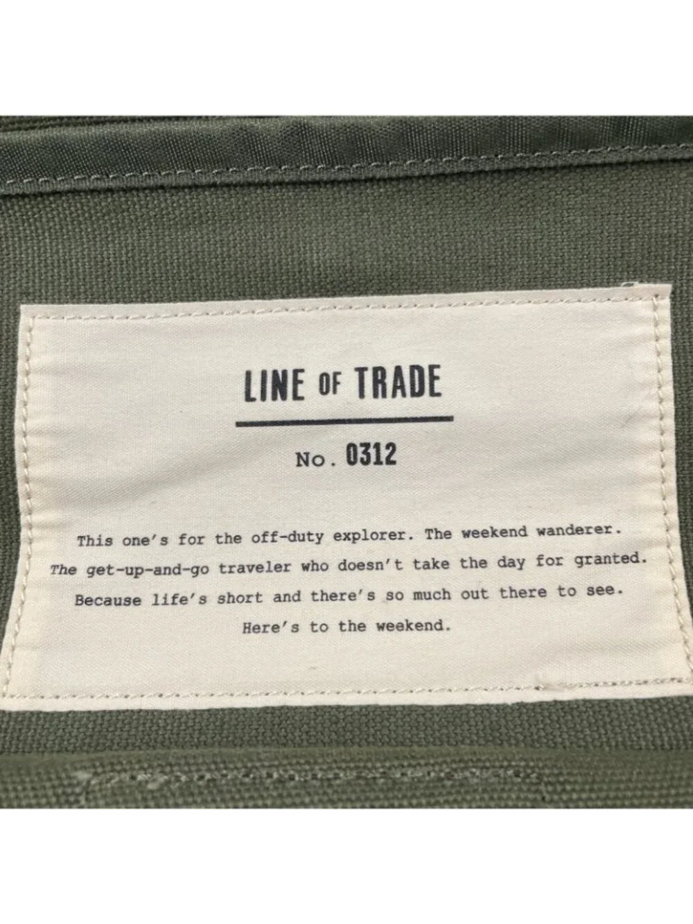 Line Of Trade No. 0312 Canvas Weekender Bag Gray Shoulder Duffle Carry On Bag